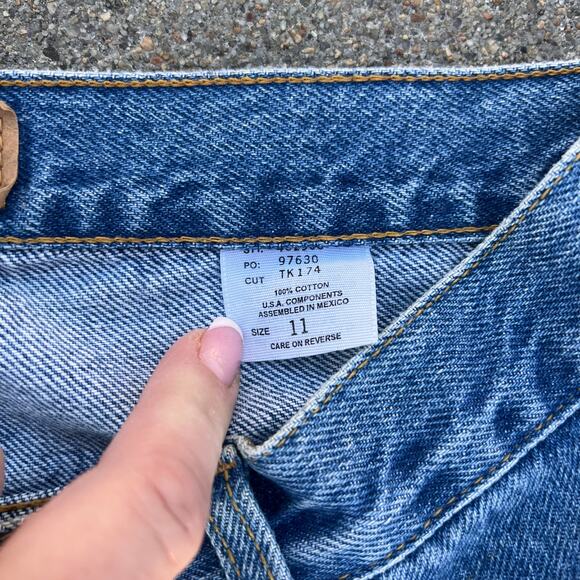 Vintage 90s Y2K Mudd side stripe boot cut flare jeans Size 11 - Picture 4 of 4